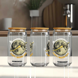 Copy Moon Joy Space Lover Lunar Mission Glass Can Astronaut Sci Fi Graphic TS12 Print Your Wear