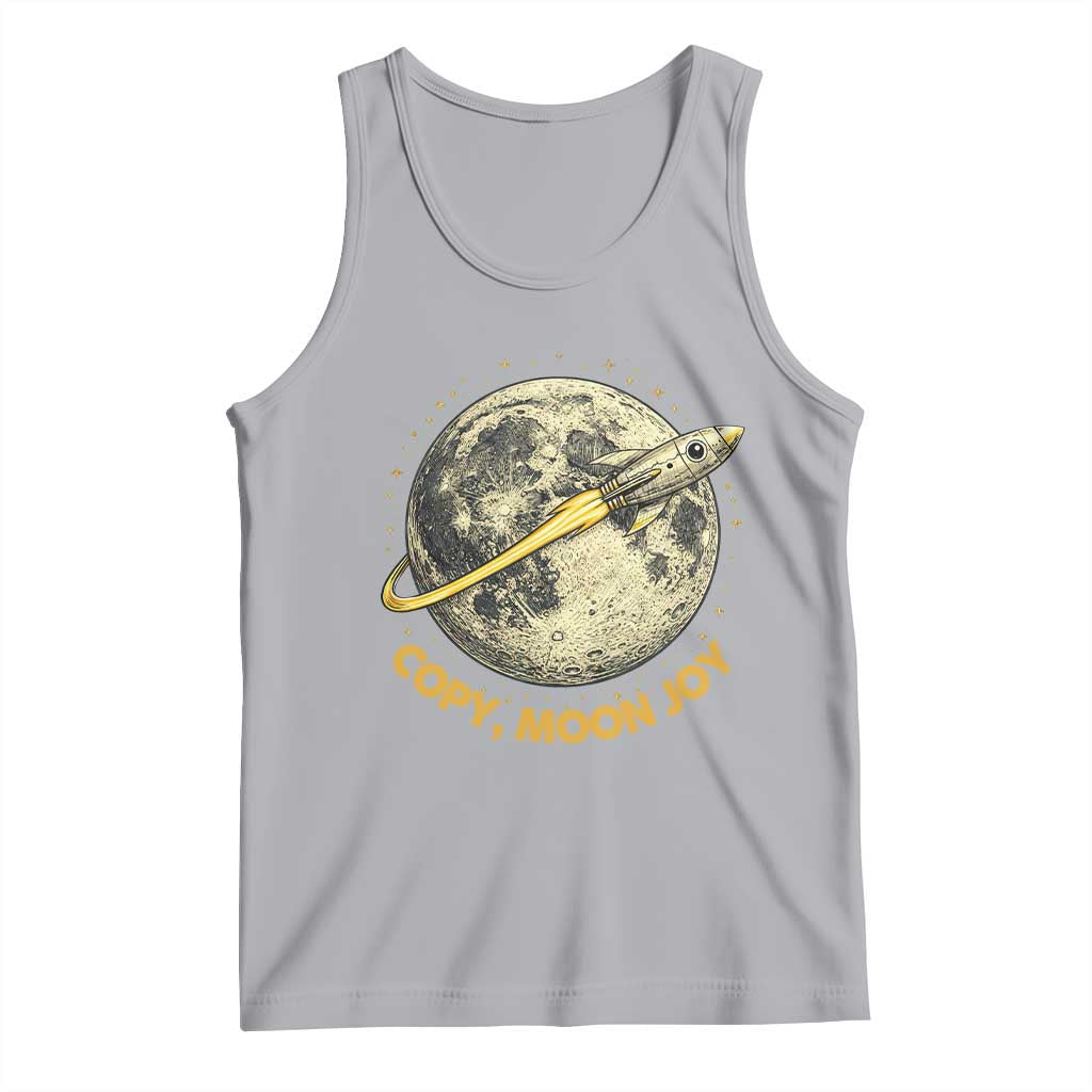 Copy Moon Joy Space Lover Lunar Mission Tank Top Astronaut Sci Fi Graphic TS12 Athletic Heather Print Your Wear
