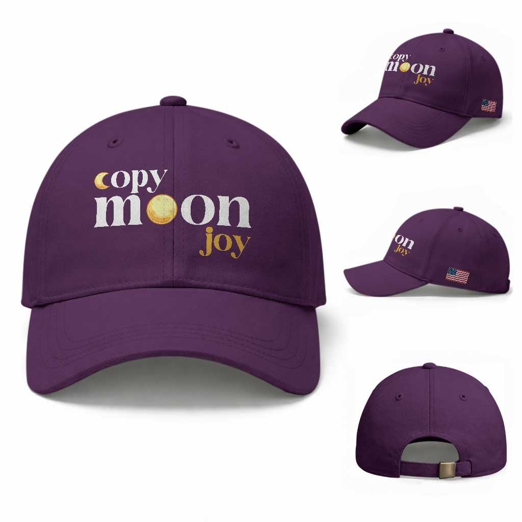 Copy Moon Joy Statement Full Moon Baseball Cap Space Exploration Lunar Journey 2026 TS12 Baseball Cap Universal Fit Purple Print Your Wear