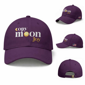 Copy Moon Joy Statement Full Moon Baseball Cap Space Exploration Lunar Journey 2026 TS12 Baseball Cap Universal Fit Purple Print Your Wear