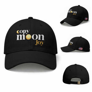 Copy Moon Joy Statement Full Moon Baseball Cap Space Exploration Lunar Journey 2026 TS12 Baseball Cap Universal Fit Black Print Your Wear