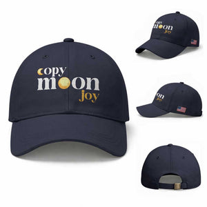 Copy Moon Joy Statement Full Moon Baseball Cap Space Exploration Lunar Journey 2026 TS12 Baseball Cap Universal Fit Navy Print Your Wear