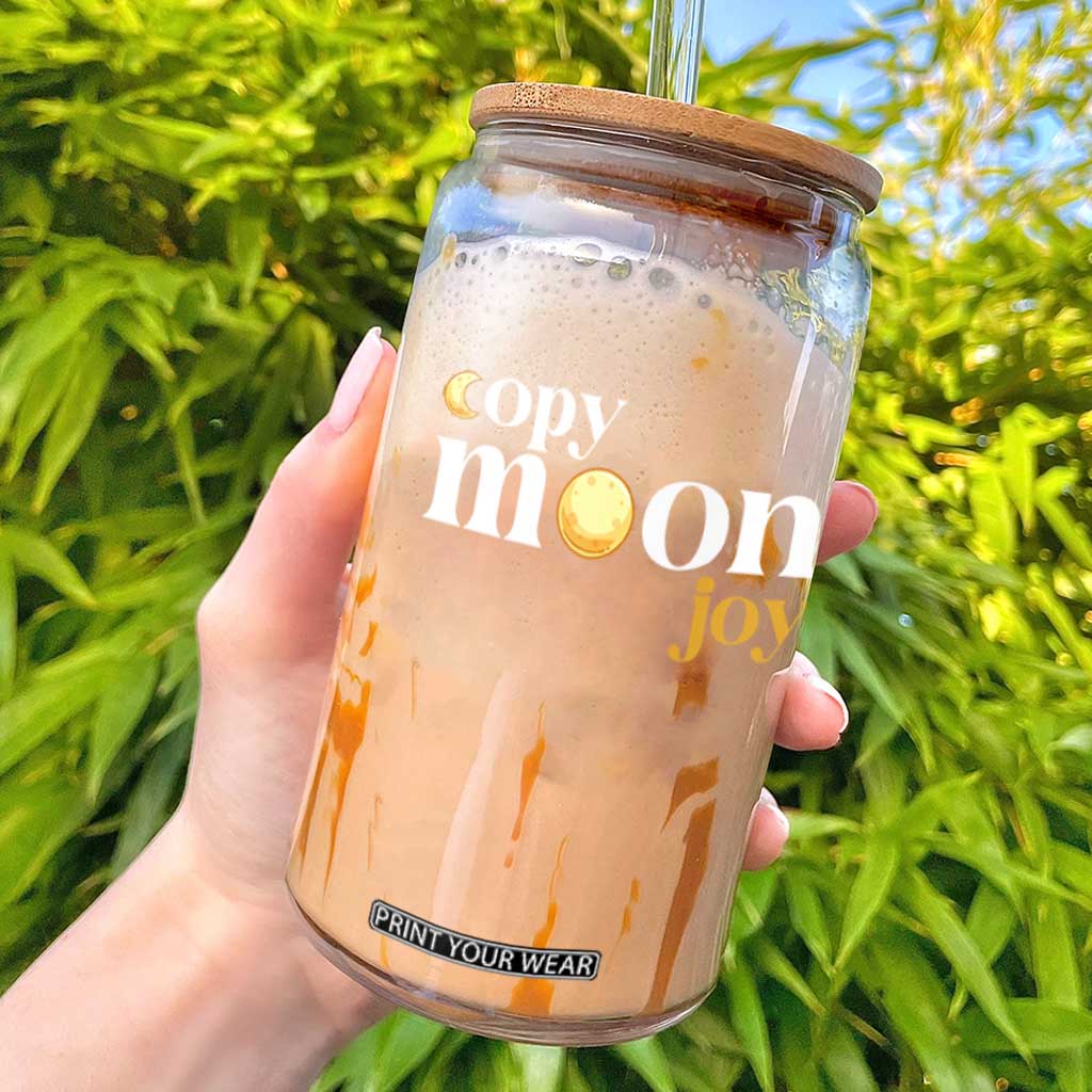 Copy Moon Joy Statement Full Moon Glass Can Space Exploration Lunar Journey 2026 TS12 Black Print Your Wear