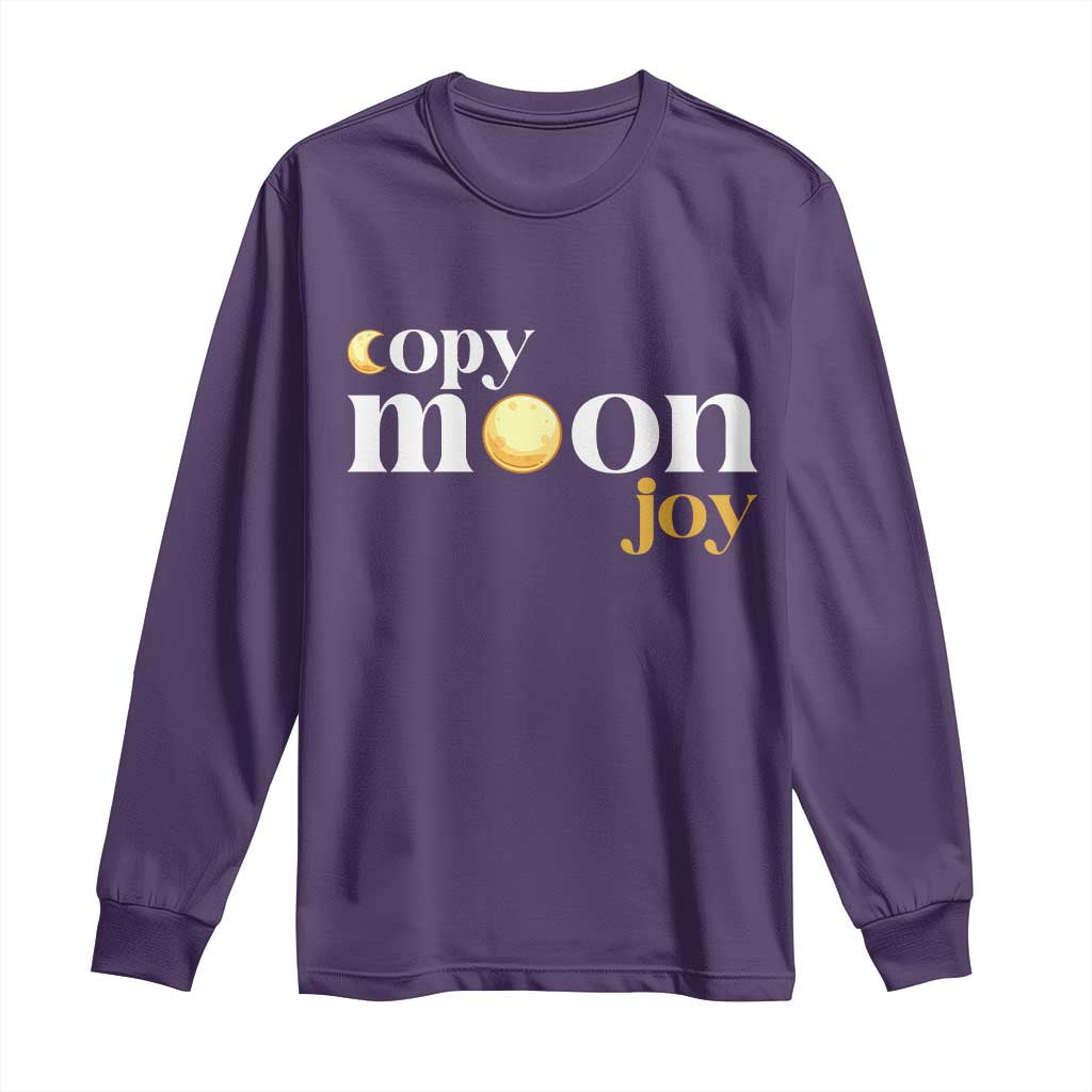 Copy Moon Joy Statement Full Moon Long Sleeve Shirt Space Exploration Lunar Journey 2026 TS12 Purple Print Your Wear