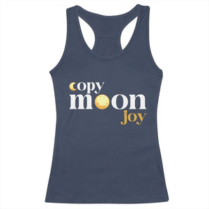 Copy Moon Joy Statement Full Moon Racerback Tank Top Space Exploration Lunar Journey 2026 TS12 Navy Print Your Wear