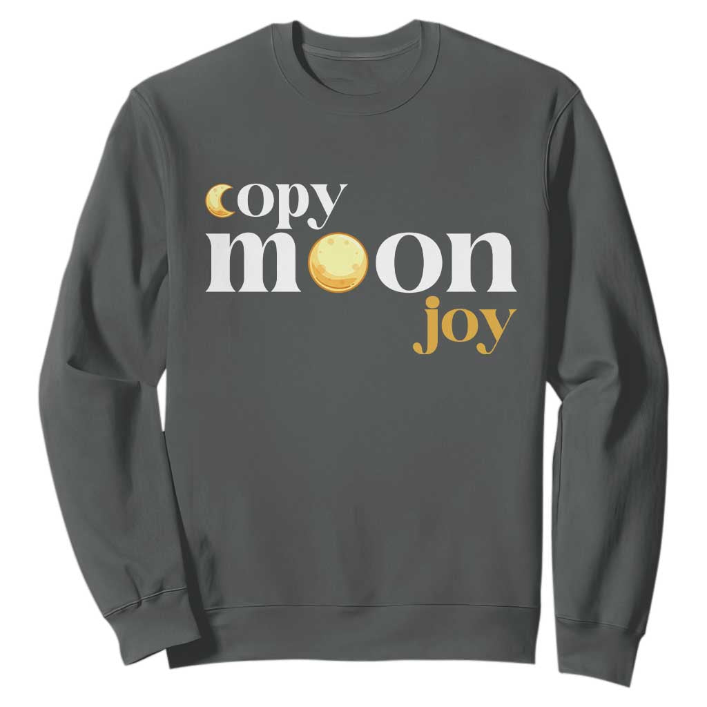 Copy Moon Joy Statement Full Moon Sweatshirt Space Exploration Lunar Journey 2026 TS12 Dark Heather Print Your Wear