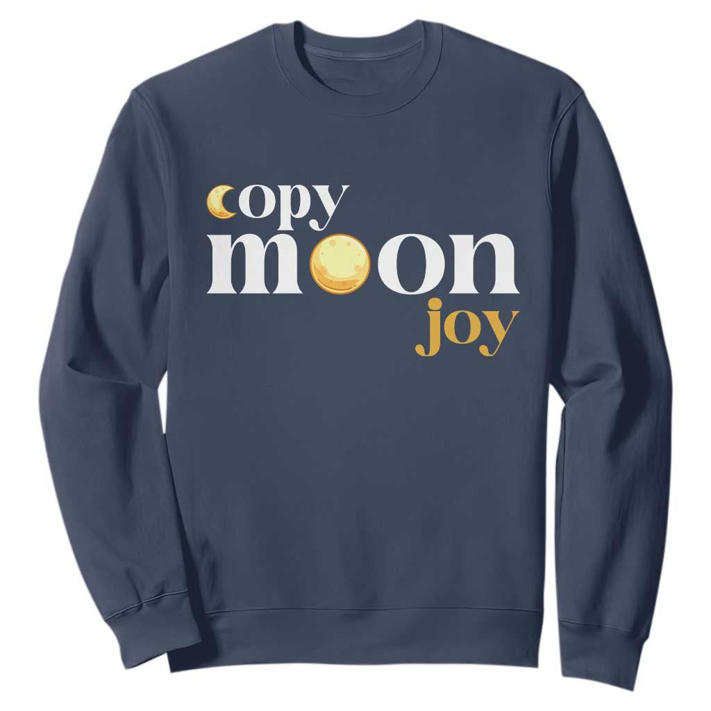 Copy Moon Joy Statement Full Moon Sweatshirt Space Exploration Lunar Journey 2026 TS12 Navy Print Your Wear