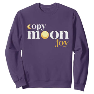 Copy Moon Joy Statement Full Moon Sweatshirt Space Exploration Lunar Journey 2026 TS12 Purple Print Your Wear