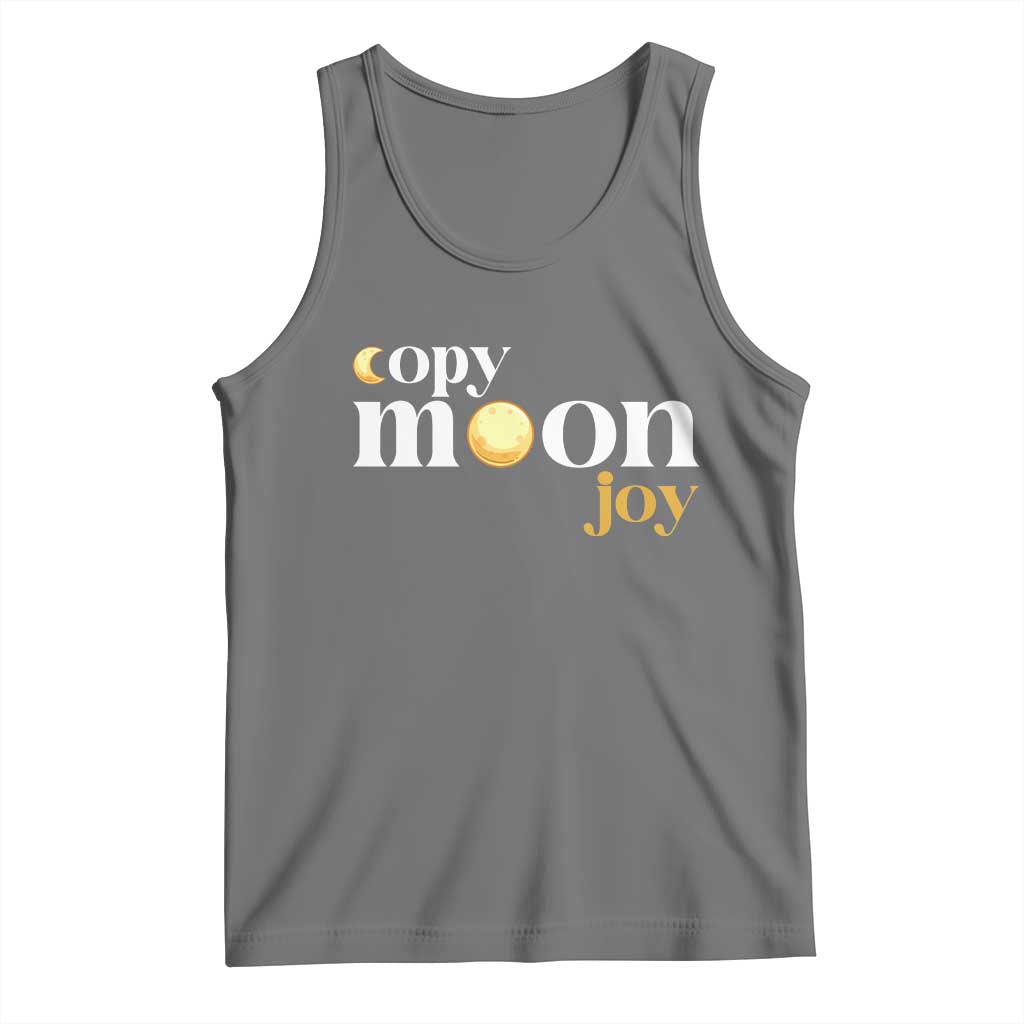 Copy Moon Joy Statement Full Moon Tank Top Space Exploration Lunar Journey 2026 TS12 Black Heather Print Your Wear