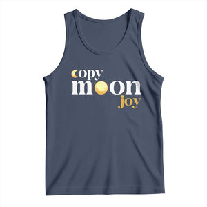 Copy Moon Joy Statement Full Moon Tank Top Space Exploration Lunar Journey 2026 TS12 Navy Print Your Wear