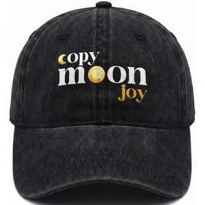 Copy Moon Joy Statement Full Moon Washed Cotton Baseball Cap Space Exploration Lunar Journey 2026 TS12 Print Your Wear