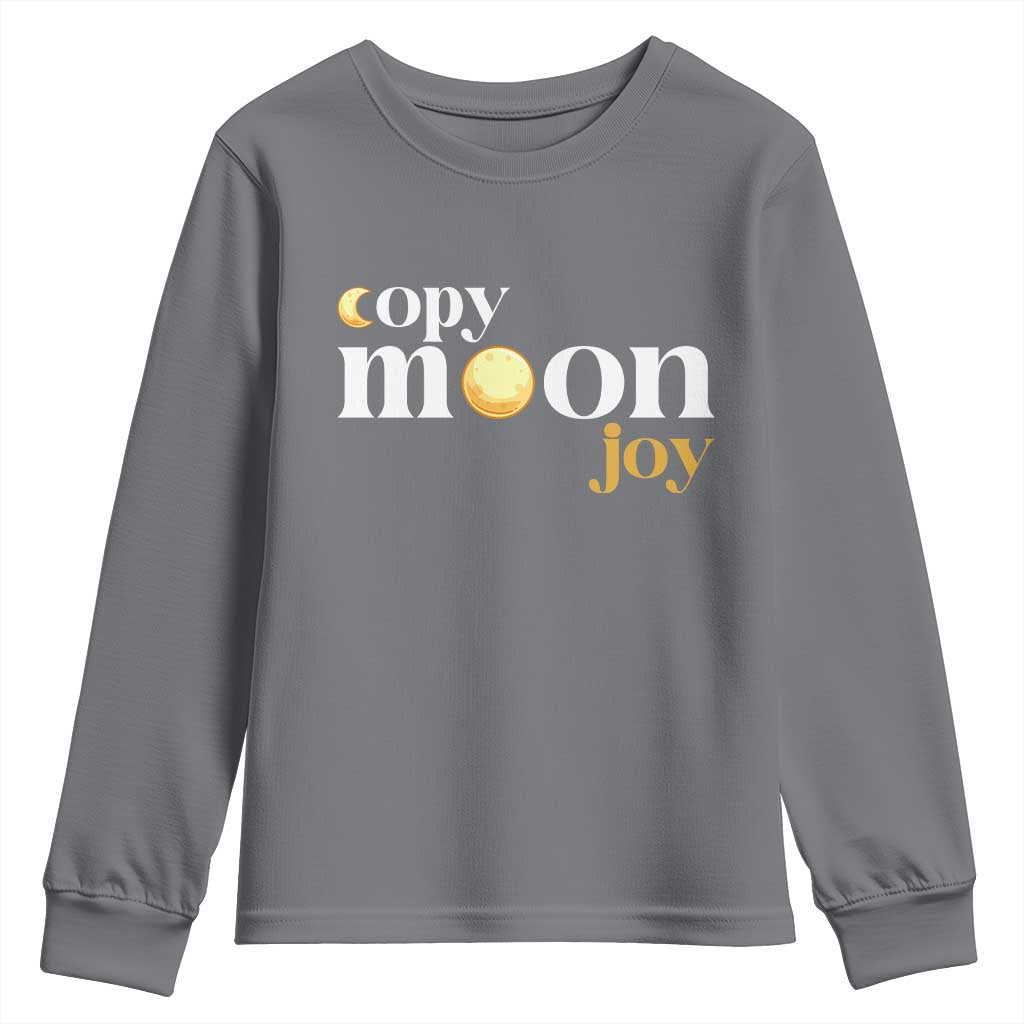 Copy Moon Joy Statement Full Moon Youth Sweatshirt Space Exploration Lunar Journey 2026 TS12 Charcoal Print Your Wear