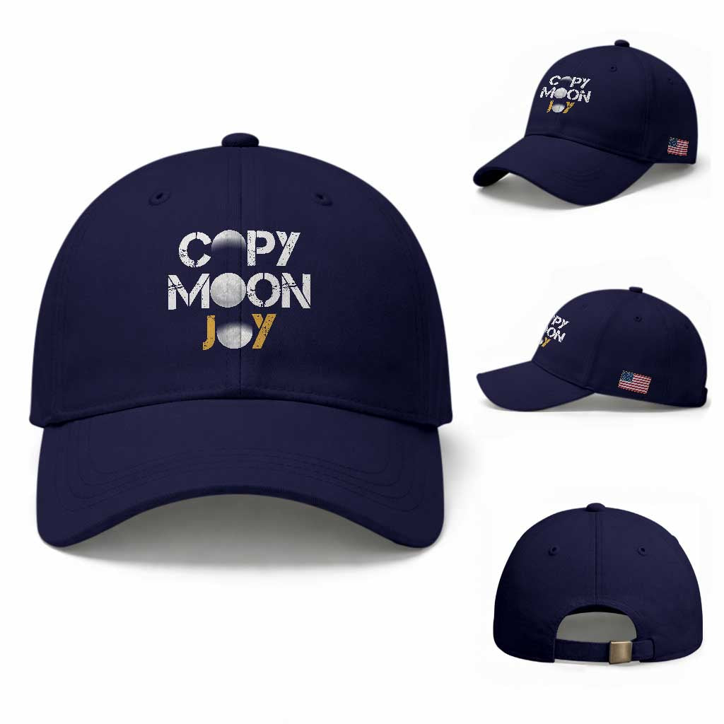 Lunar Mission Astronaut Space Lover Baseball Cap Copy Moon Joy Sci Fi Graphic TS12 Baseball Cap Universal Fit Dark Blue Print Your Wear