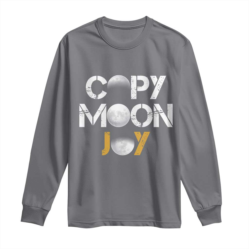 Lunar Mission Astronaut Space Lover Long Sleeve Shirt Copy Moon Joy Sci Fi Graphic TS12 Charcoal Print Your Wear