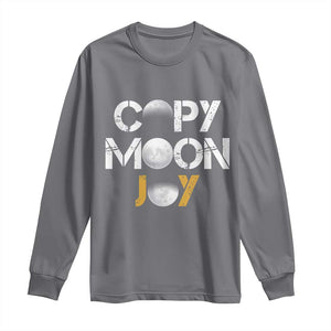 Lunar Mission Astronaut Space Lover Long Sleeve Shirt Copy Moon Joy Sci Fi Graphic TS12 Charcoal Print Your Wear