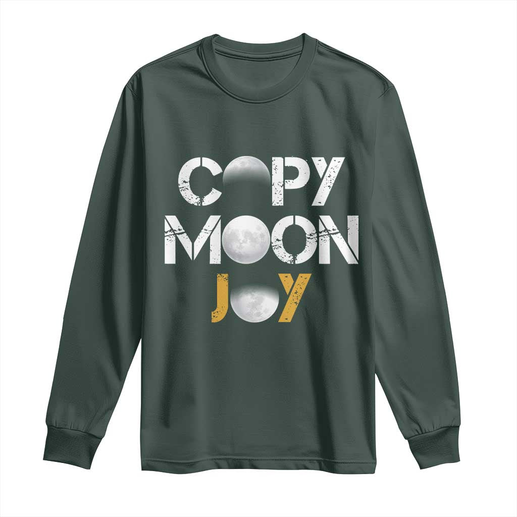 Lunar Mission Astronaut Space Lover Long Sleeve Shirt Copy Moon Joy Sci Fi Graphic TS12 Dark Forest Green Print Your Wear