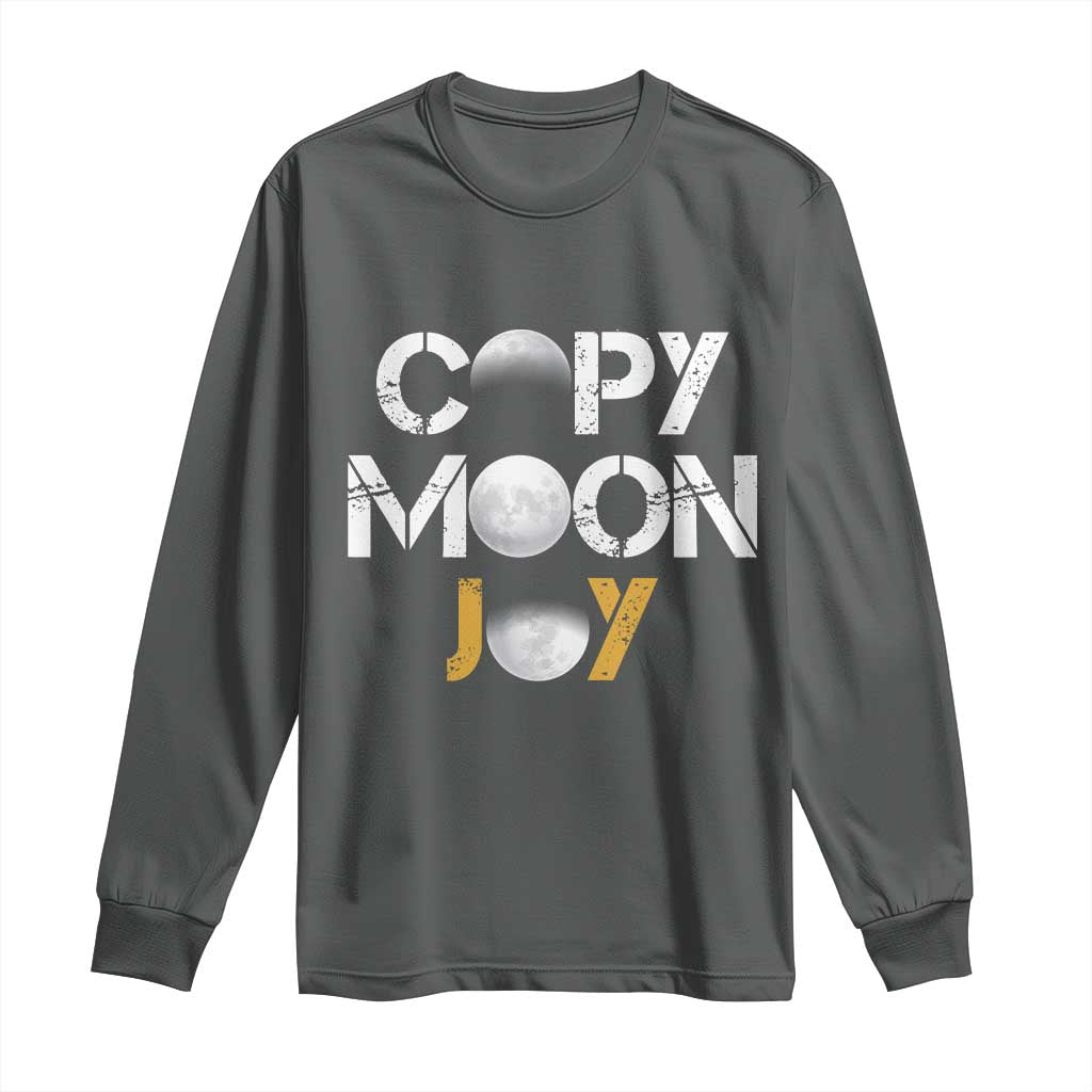 Lunar Mission Astronaut Space Lover Long Sleeve Shirt Copy Moon Joy Sci Fi Graphic TS12 Dark Heather Print Your Wear