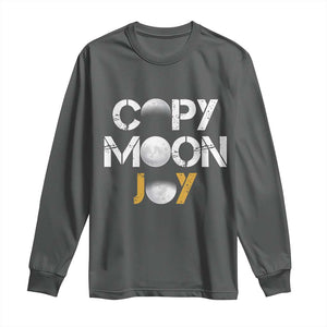 Lunar Mission Astronaut Space Lover Long Sleeve Shirt Copy Moon Joy Sci Fi Graphic TS12 Dark Heather Print Your Wear