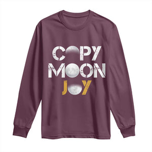 Lunar Mission Astronaut Space Lover Long Sleeve Shirt Copy Moon Joy Sci Fi Graphic TS12 Maroon Print Your Wear