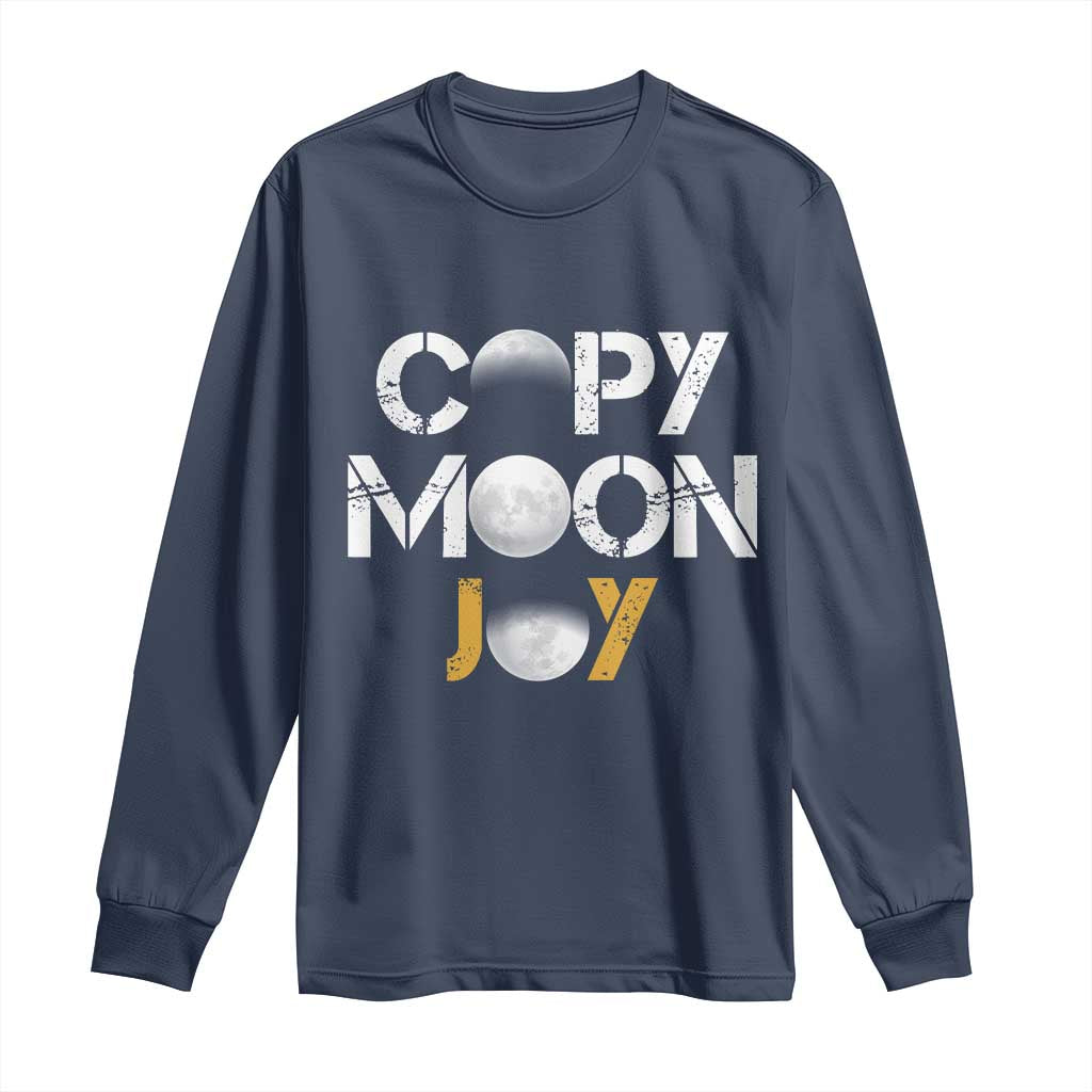 Lunar Mission Astronaut Space Lover Long Sleeve Shirt Copy Moon Joy Sci Fi Graphic TS12 Navy Print Your Wear