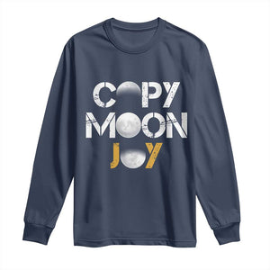 Lunar Mission Astronaut Space Lover Long Sleeve Shirt Copy Moon Joy Sci Fi Graphic TS12 Navy Print Your Wear