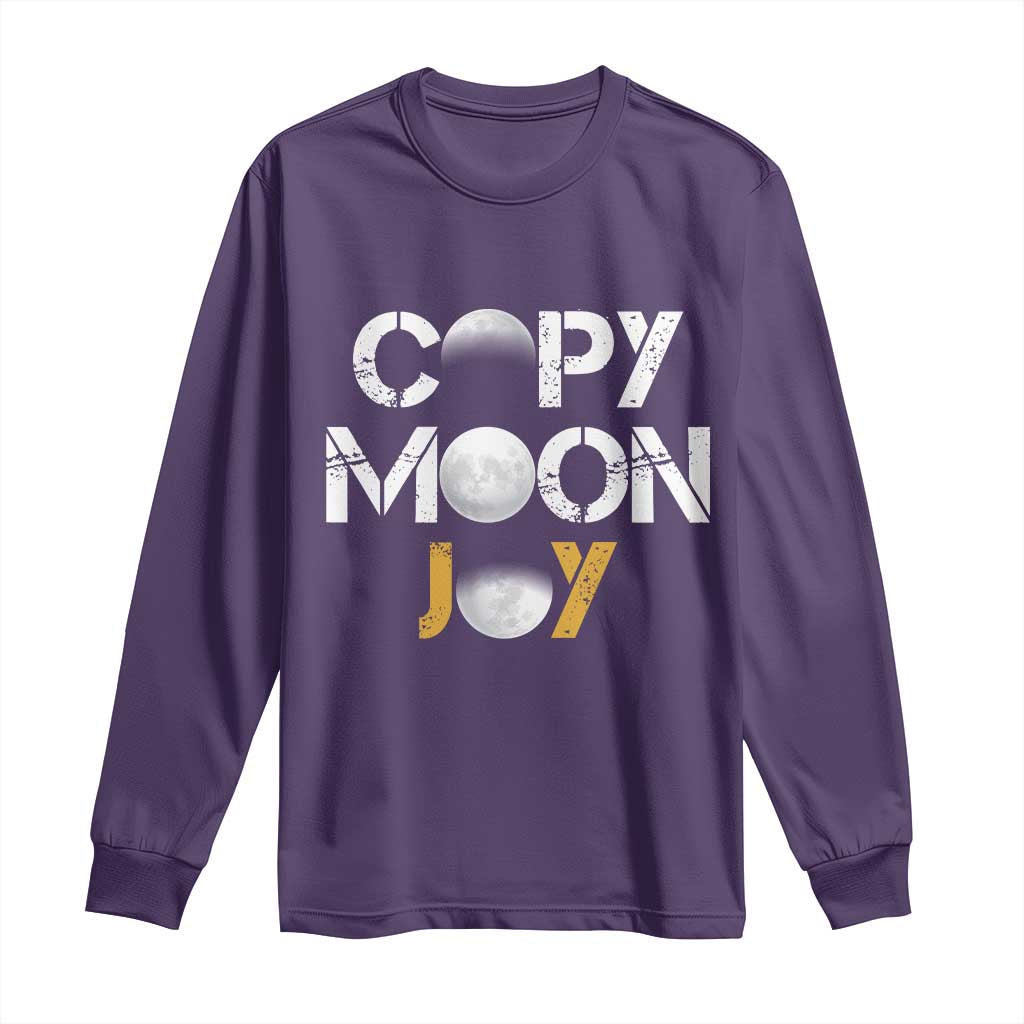 Lunar Mission Astronaut Space Lover Long Sleeve Shirt Copy Moon Joy Sci Fi Graphic TS12 Purple Print Your Wear