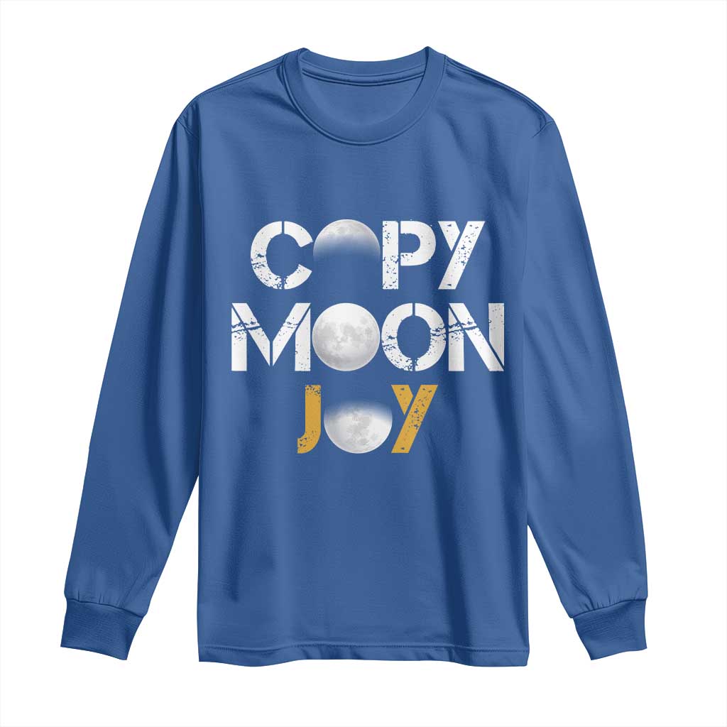Lunar Mission Astronaut Space Lover Long Sleeve Shirt Copy Moon Joy Sci Fi Graphic TS12 Royal Blue Print Your Wear