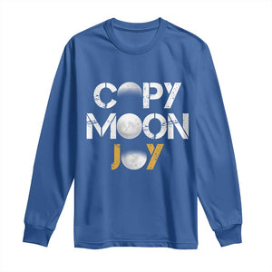 Lunar Mission Astronaut Space Lover Long Sleeve Shirt Copy Moon Joy Sci Fi Graphic TS12 Royal Blue Print Your Wear