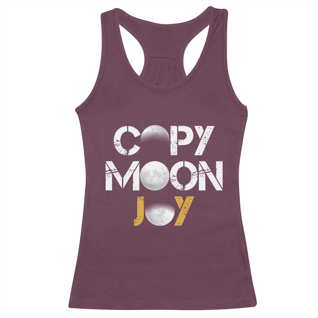 Lunar Mission Astronaut Space Lover Racerback Tank Top Copy Moon Joy Sci Fi Graphic TS12 Maroon Print Your Wear