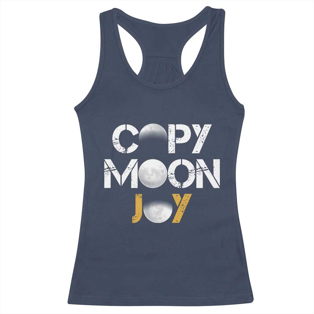 Lunar Mission Astronaut Space Lover Racerback Tank Top Copy Moon Joy Sci Fi Graphic TS12 Navy Print Your Wear