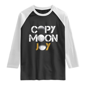 Lunar Mission Astronaut Space Lover Raglan Shirt Copy Moon Joy Sci Fi Graphic TS12 Black White Print Your Wear