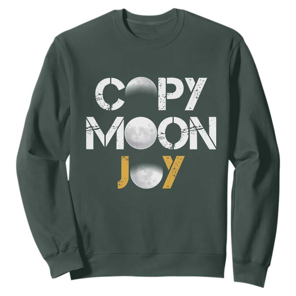 Lunar Mission Astronaut Space Lover Sweatshirt Copy Moon Joy Sci Fi Graphic TS12 Dark Forest Green Print Your Wear