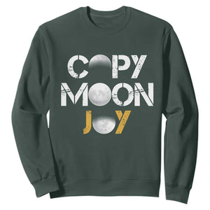 Lunar Mission Astronaut Space Lover Sweatshirt Copy Moon Joy Sci Fi Graphic TS12 Dark Forest Green Print Your Wear