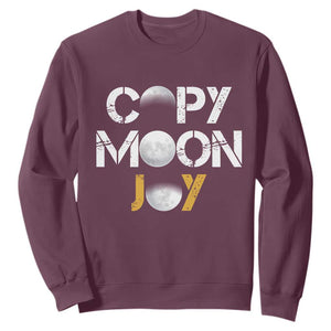 Lunar Mission Astronaut Space Lover Sweatshirt Copy Moon Joy Sci Fi Graphic TS12 Maroon Print Your Wear