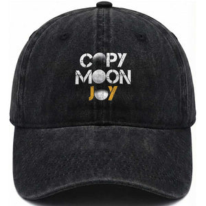 Lunar Mission Astronaut Space Lover Washed Cotton Baseball Cap Copy Moon Joy Sci Fi Graphic TS12 Print Your Wear