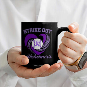 Strike Out Alzheimers Coffee Mug Purple Ribbon Baseball Hope Support TS12 Print Your Wear