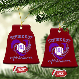 Strike Out Alzheimers Ceramic Ornament Purple Ribbon Baseball Hope Support TS12 Print Your Wear