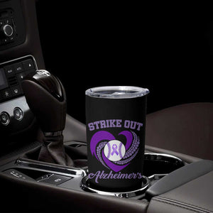 Strike Out Alzheimers Tumbler Cup Purple Ribbon Baseball Hope Support TS12 Print Your Wear