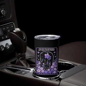 Elephant Alzheimers Purple Floral Support Tumbler Cup You May Not Remember But I Will Never Forget TS12 Print Your Wear