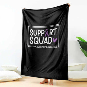 Support Squad Alzheimers Throw Blanket Purple Ribbon Hope Strength Love TS12 Print Your Wear
