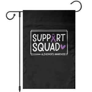Support Squad Alzheimers Garden Flag Purple Ribbon Hope Strength Love TS12 Black Print Your Wear