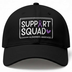 Support Squad Alzheimers Baseball Cap Purple Ribbon Hope Strength Love TS12 Print Your Wear