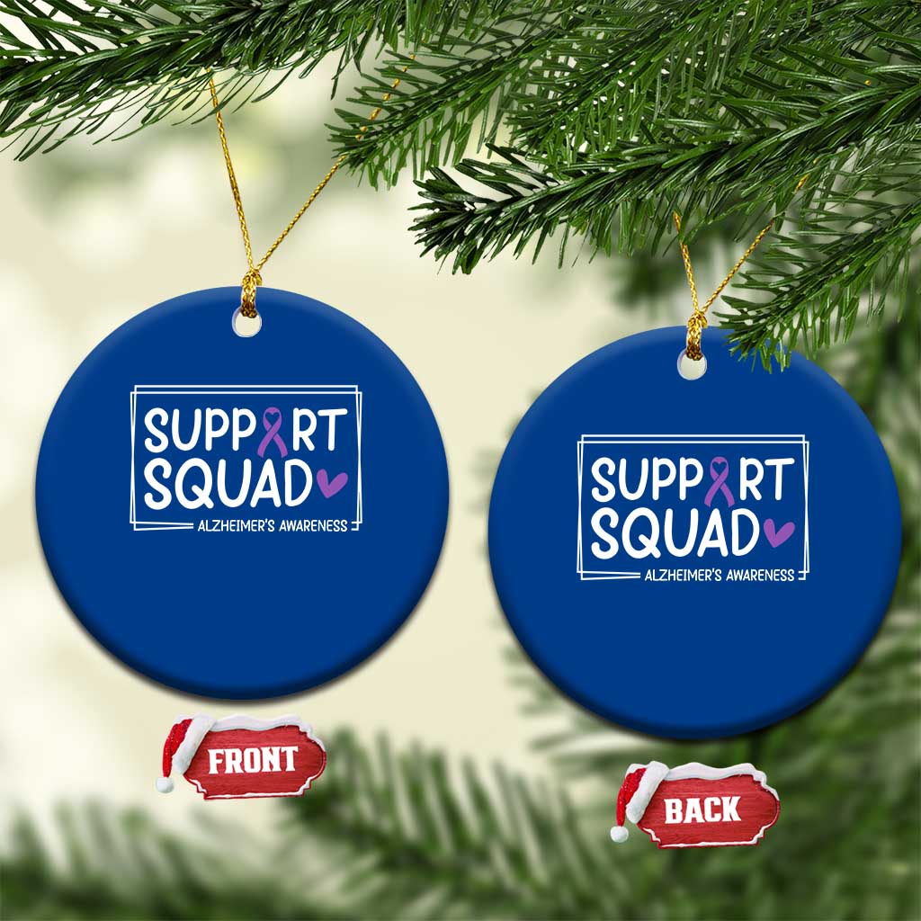 Support Squad Alzheimers Ceramic Ornament Purple Ribbon Hope Strength Love TS12 1pc Blue Print Your Wear