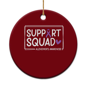 Support Squad Alzheimers Ceramic Ornament Purple Ribbon Hope Strength Love TS12 1pc Red Print Your Wear
