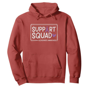 Support Squad Alzheimers Hoodie Purple Ribbon Hope Strength Love TS12 Red Print Your Wear