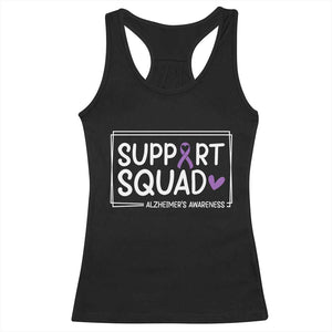 Support Squad Alzheimers Racerback Tank Top Purple Ribbon Hope Strength Love TS12 Black Print Your Wear