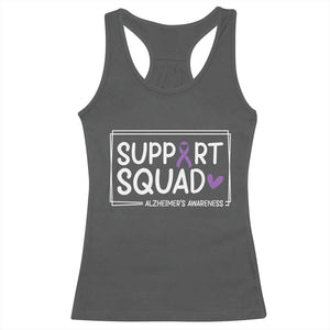 Support Squad Alzheimers Racerback Tank Top Purple Ribbon Hope Strength Love TS12 Dark Heather Print Your Wear