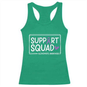Support Squad Alzheimers Racerback Tank Top Purple Ribbon Hope Strength Love TS12 Irish Green Print Your Wear
