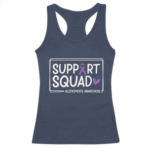 Support Squad Alzheimers Racerback Tank Top Purple Ribbon Hope Strength Love TS12 Navy Print Your Wear