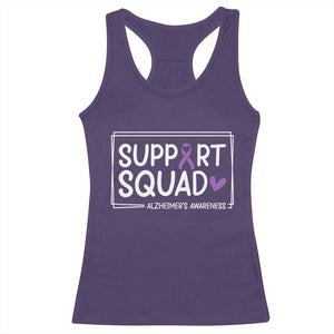 Support Squad Alzheimers Racerback Tank Top Purple Ribbon Hope Strength Love TS12 Purple Print Your Wear